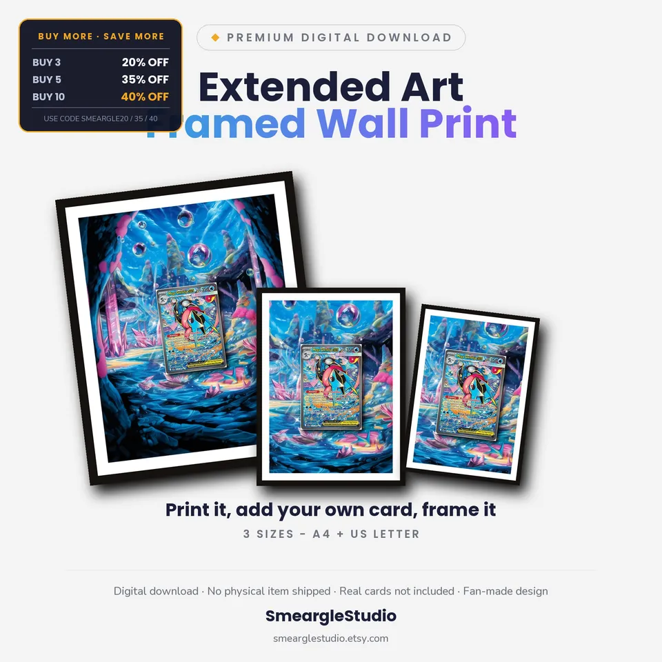 Mega Greninja ex frame print