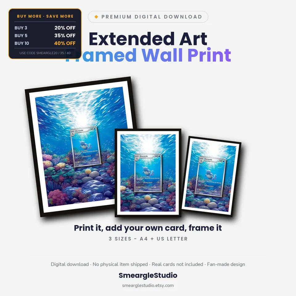 Wartortle frame print