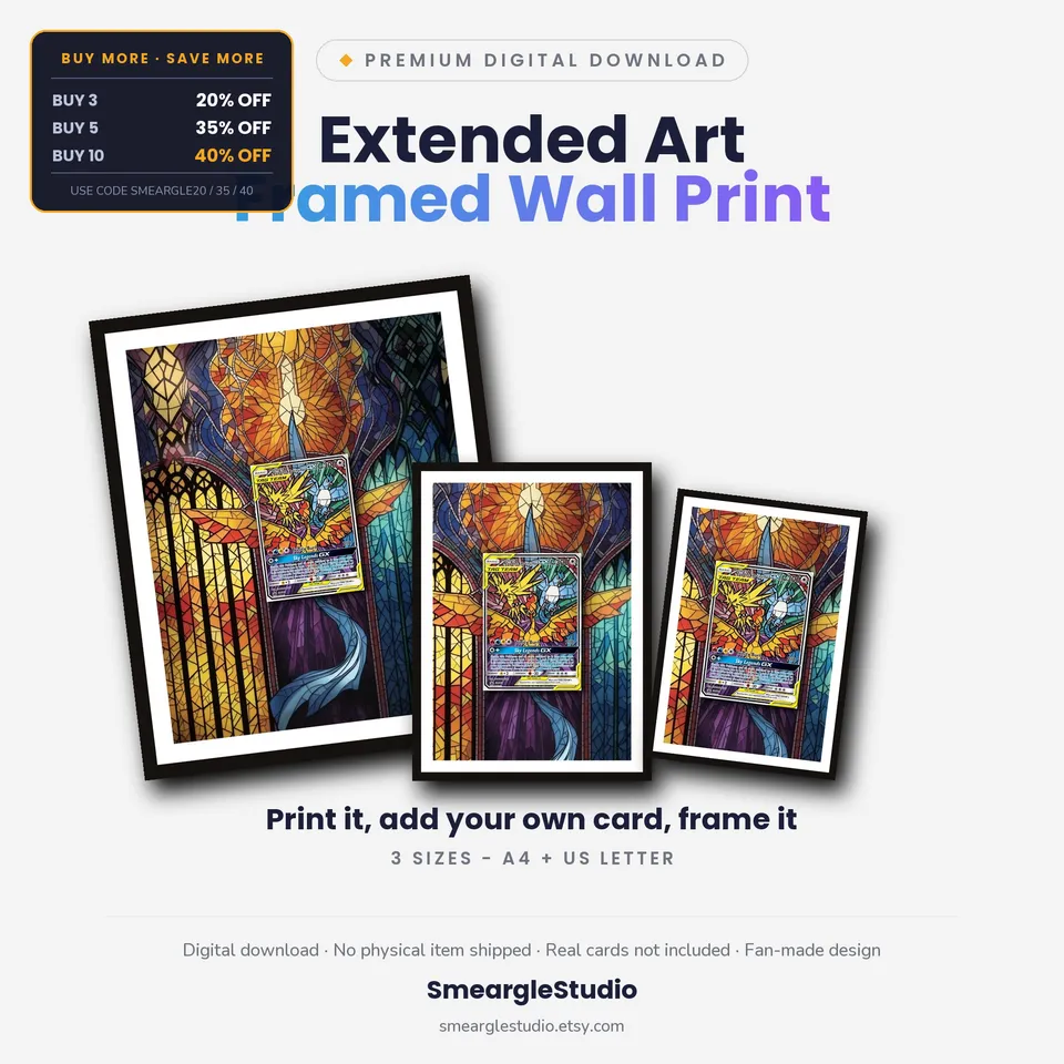 Moltres & Zapdos & Articuno-GX frame print