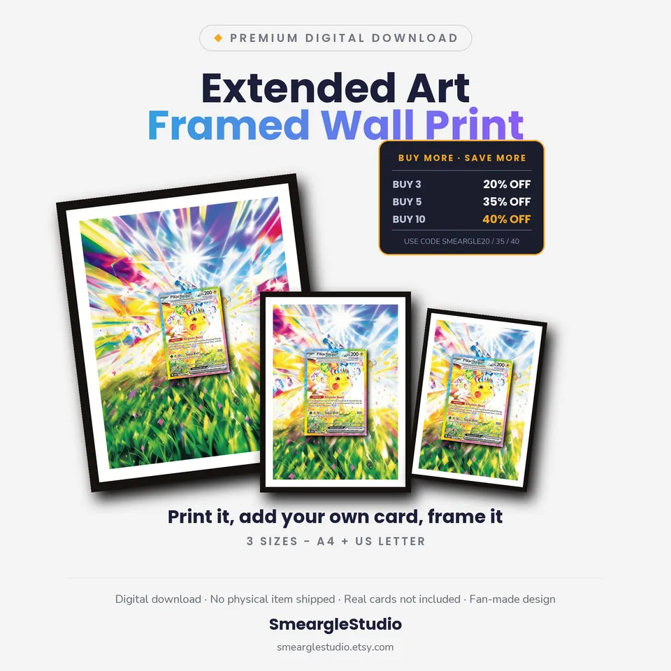 Pikachu ex frame print