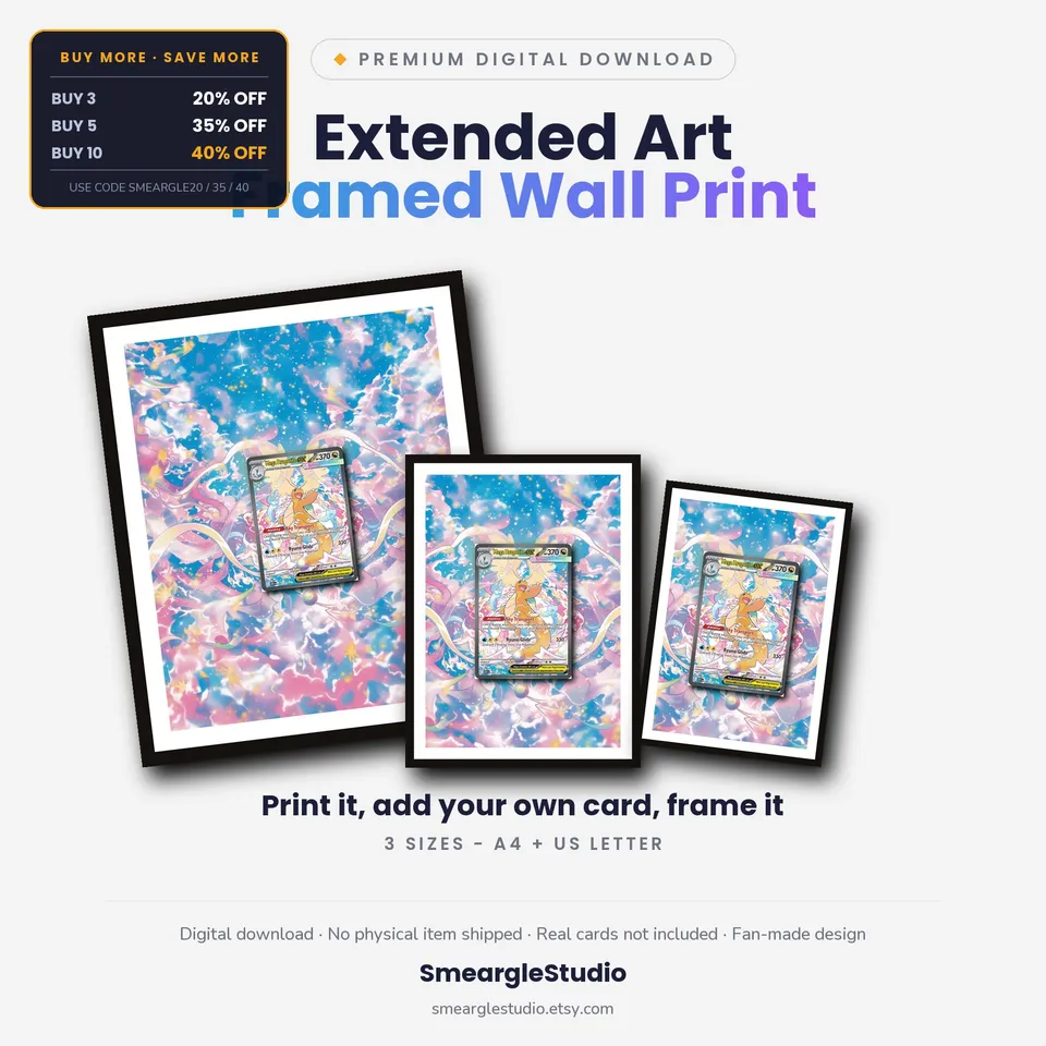 Mega Dragonite ex frame print
