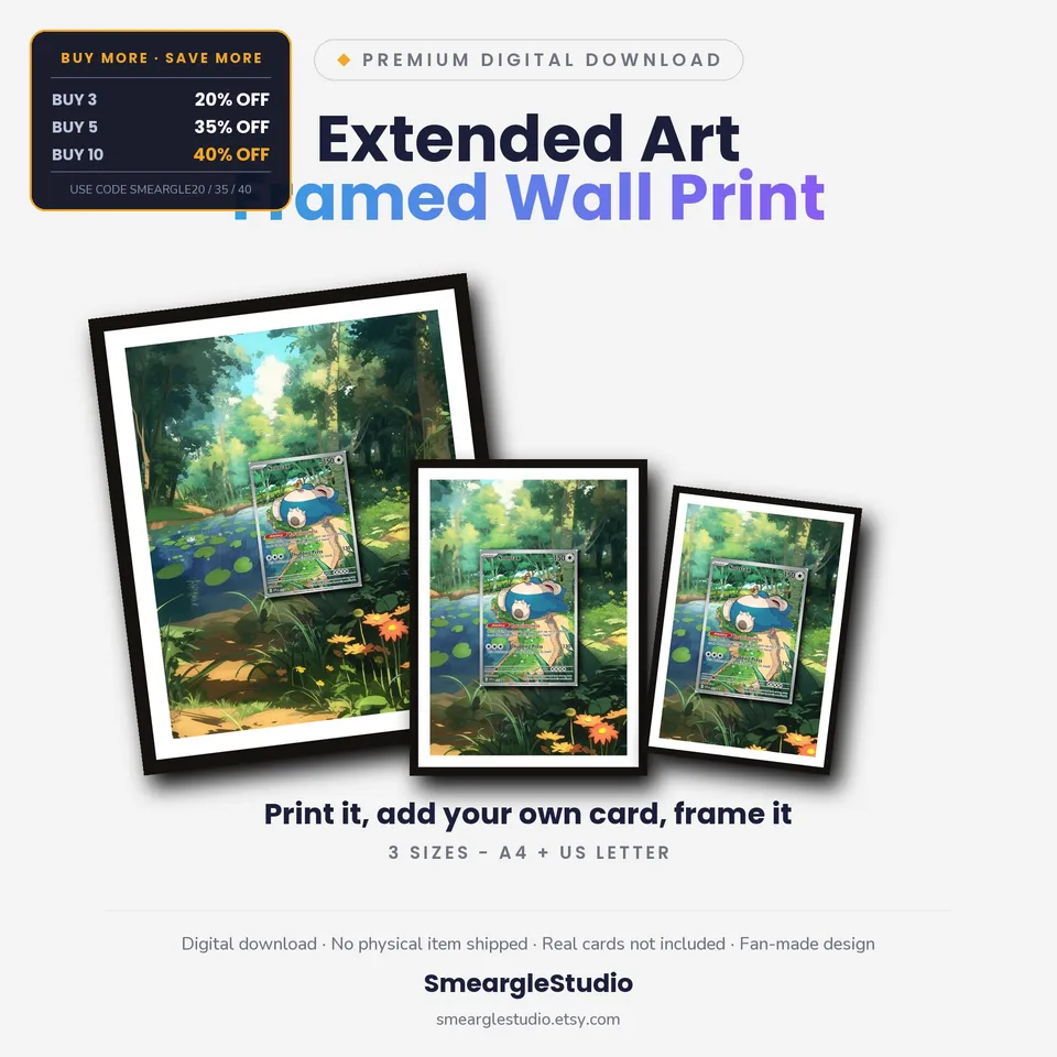 Snorlax frame print