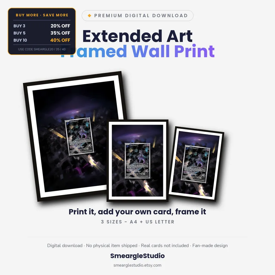 Mewtwo frame print