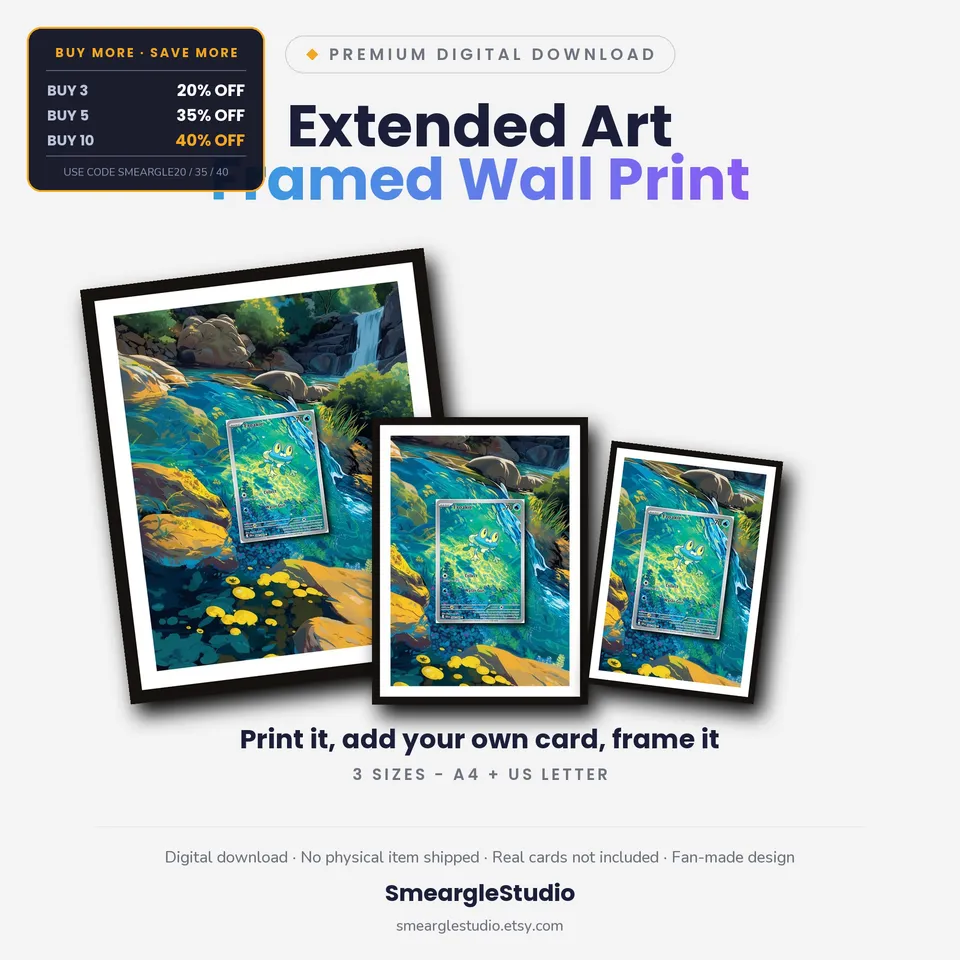 Froakie frame print
