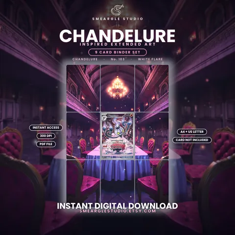 Chandelure extended binder art
