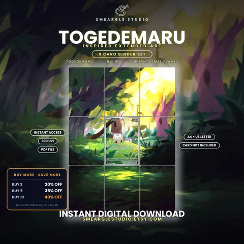 Togedemaru extended binder art