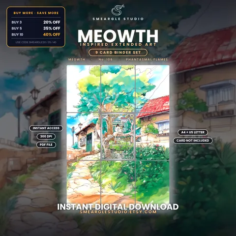 Meowth binder art