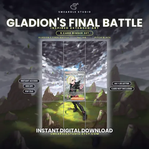 Gladion's Final Battle extended binder art