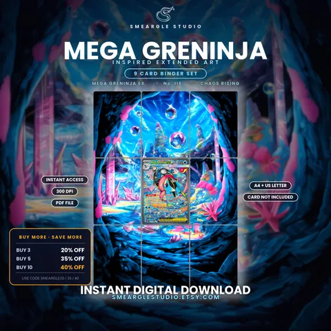 Mega Greninja ex binder art