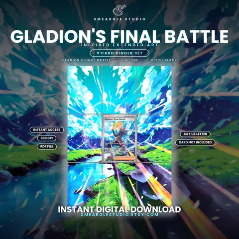 Gladion's Final Battle extended binder art