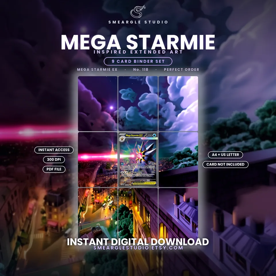 Mega Starmie ex extended binder art