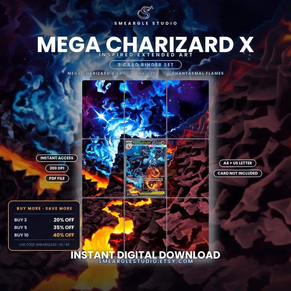 Mega Charizard X ex extended binder art