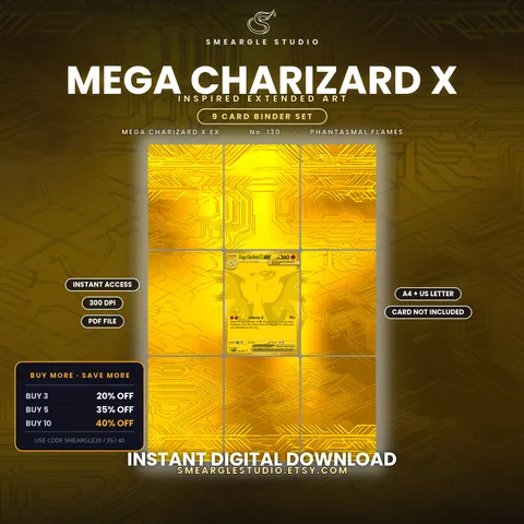 Mega Charizard X ex extended binder art