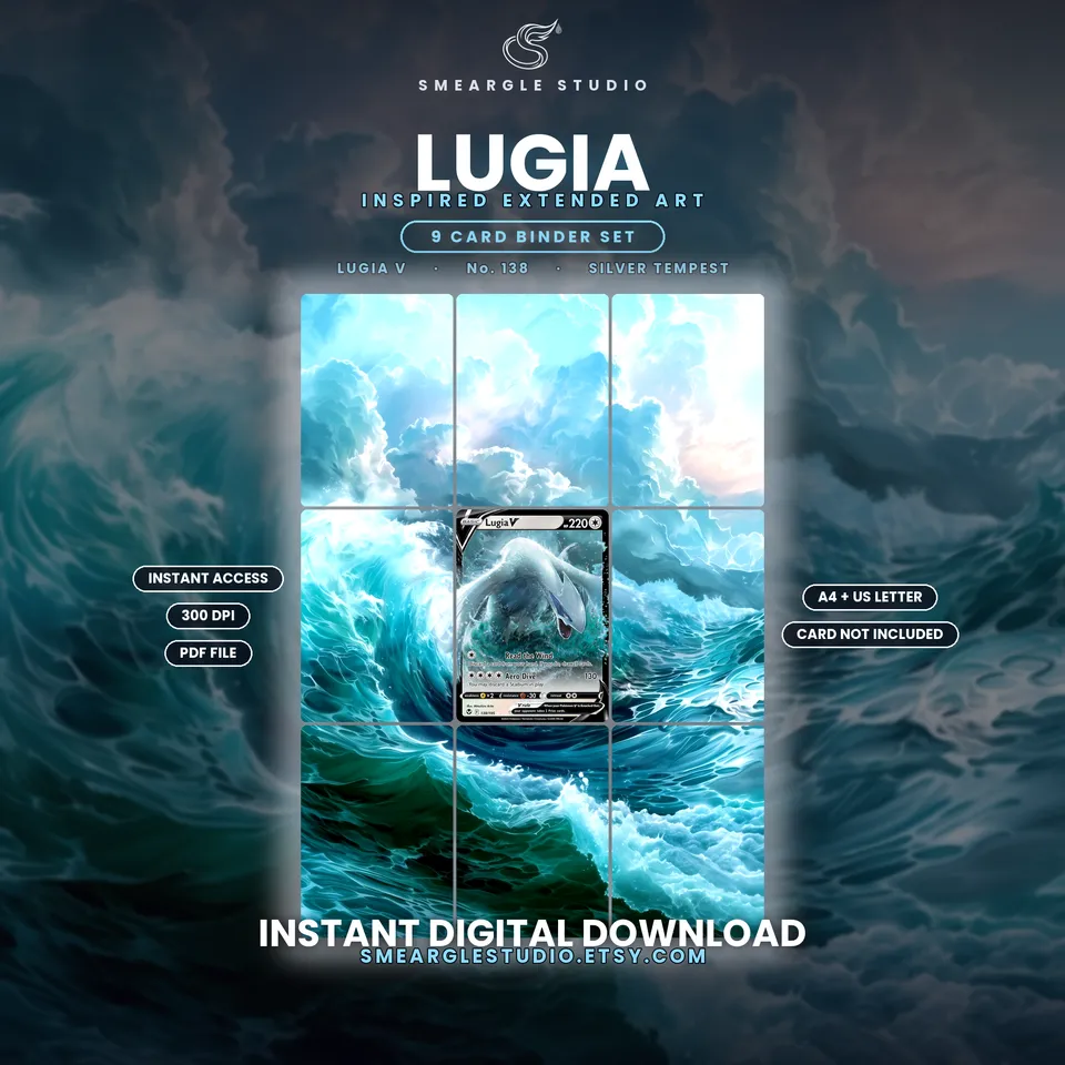 Lugia V extended binder art
