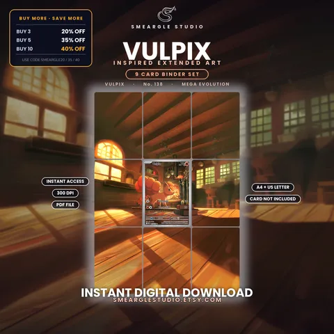 Vulpix extended binder art