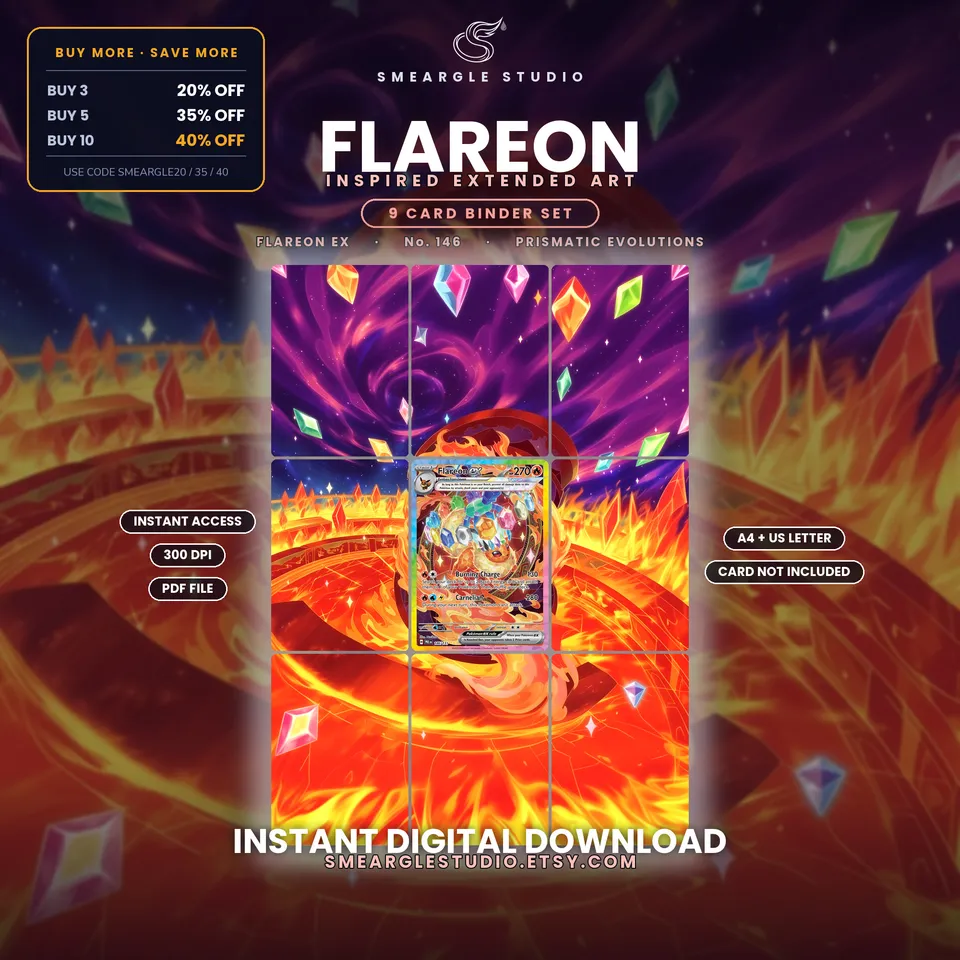 Flareon ex extended binder art