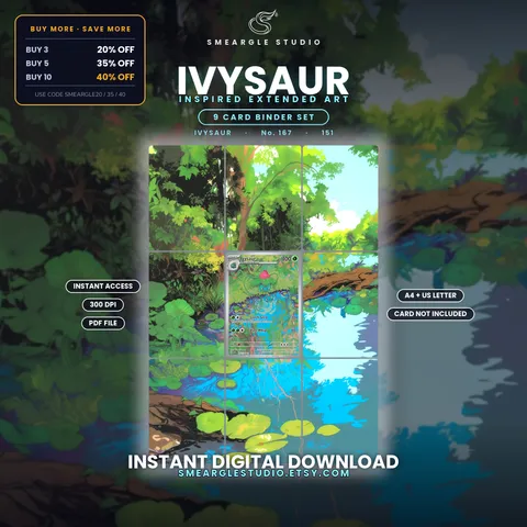 Ivysaur extended binder art