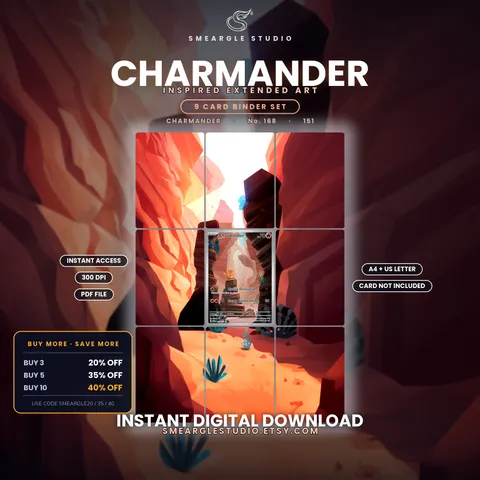 Charmander extended binder art