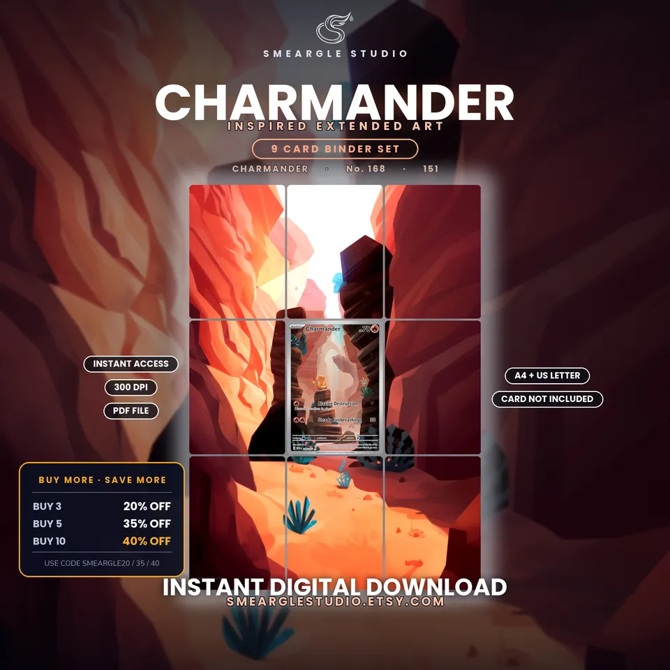 Charmander extended binder art