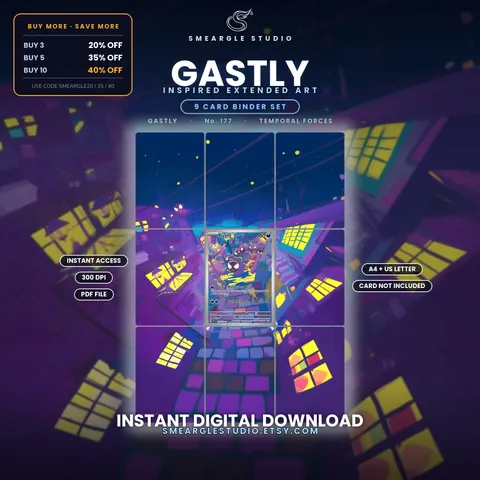 Gastly extended binder art
