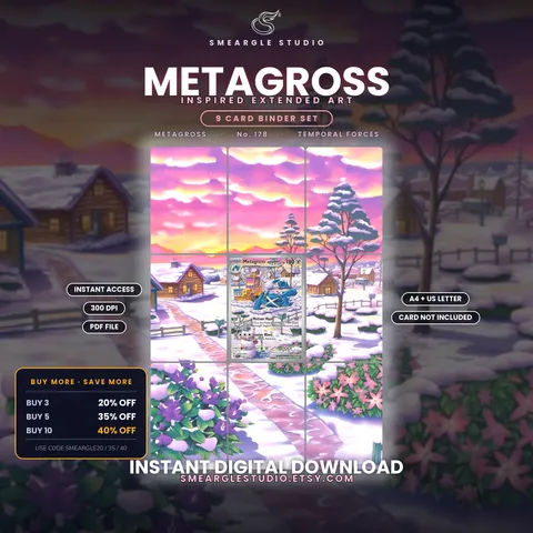 Metagross extended binder art
