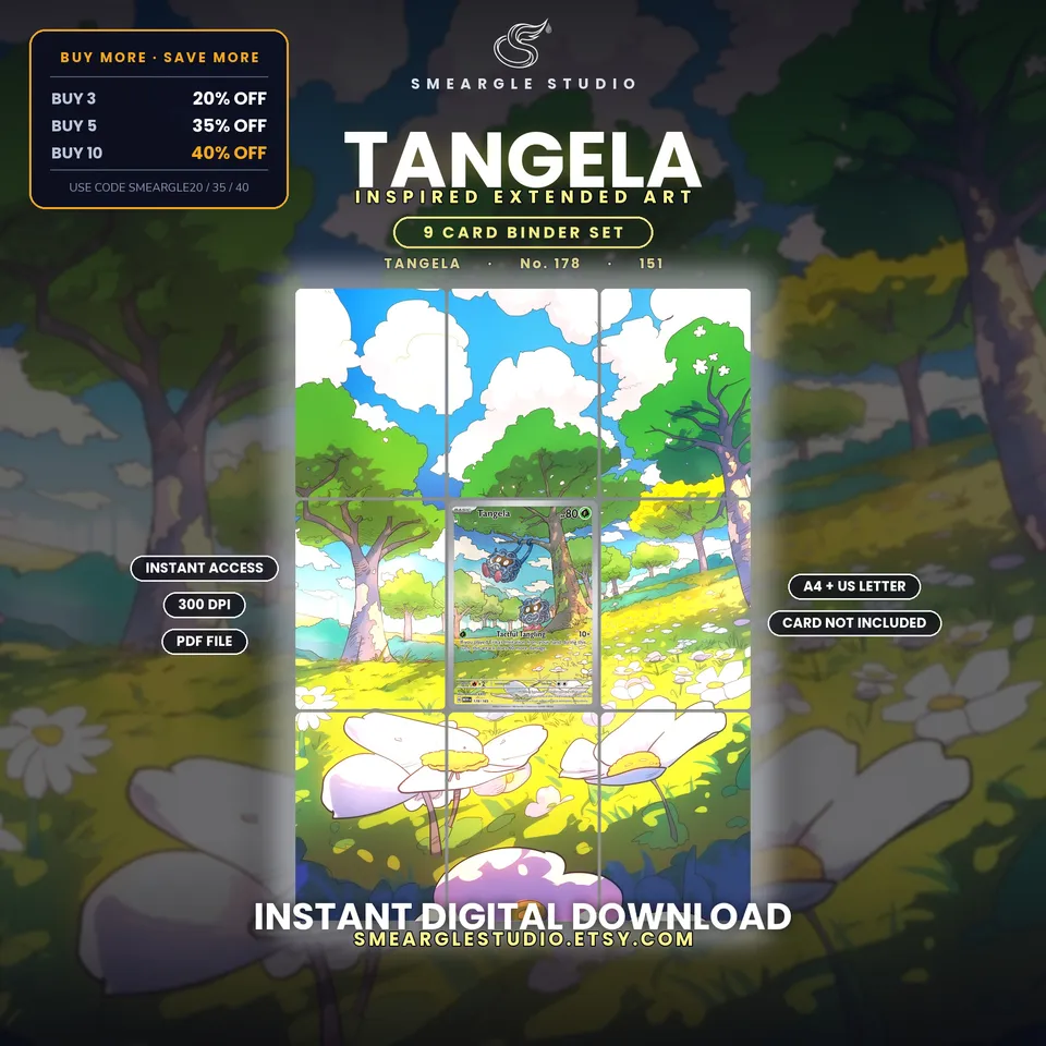 Tangela extended binder art