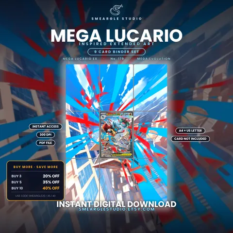 Mega Lucario ex extended binder art