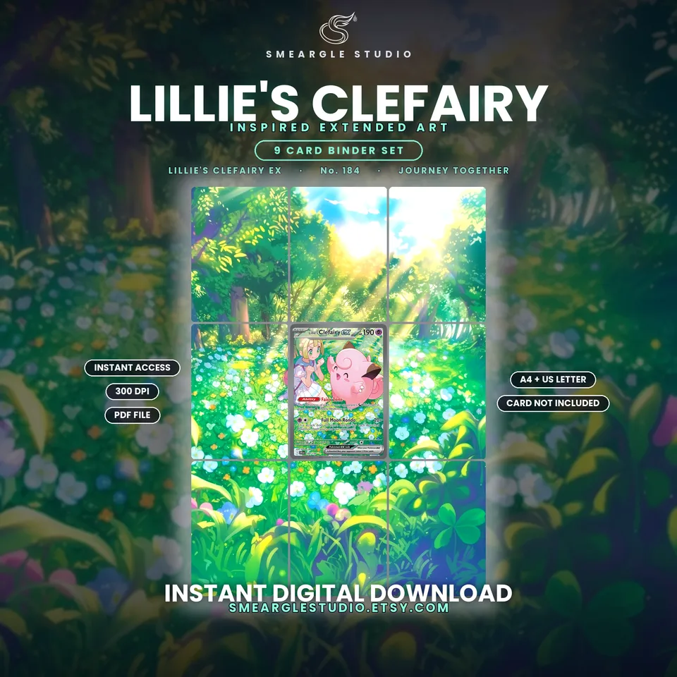 Lillie's Clefairy ex extended binder art