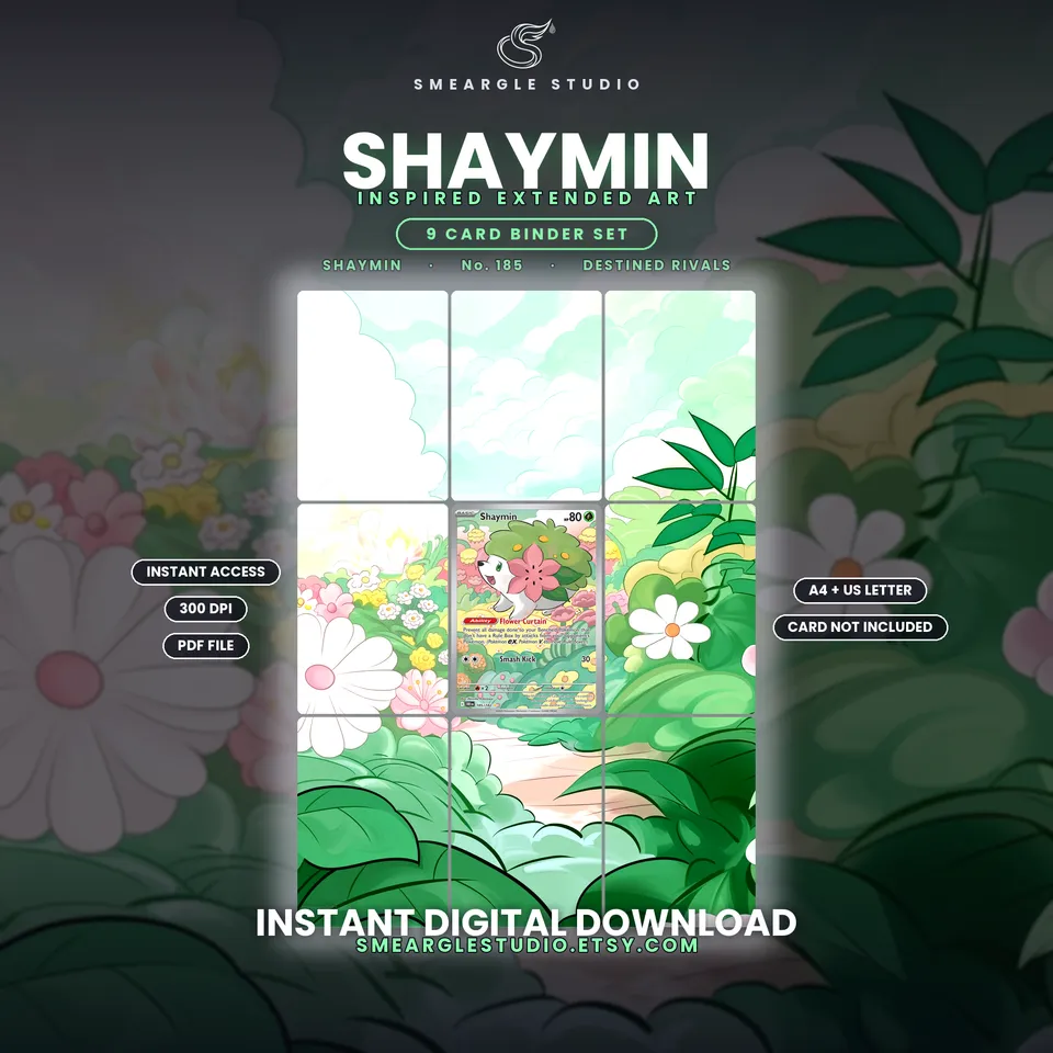 Shaymin extended binder art