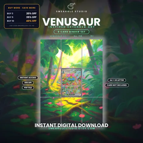 Venusaur ex extended binder art