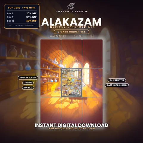 Alakazam ex extended binder art