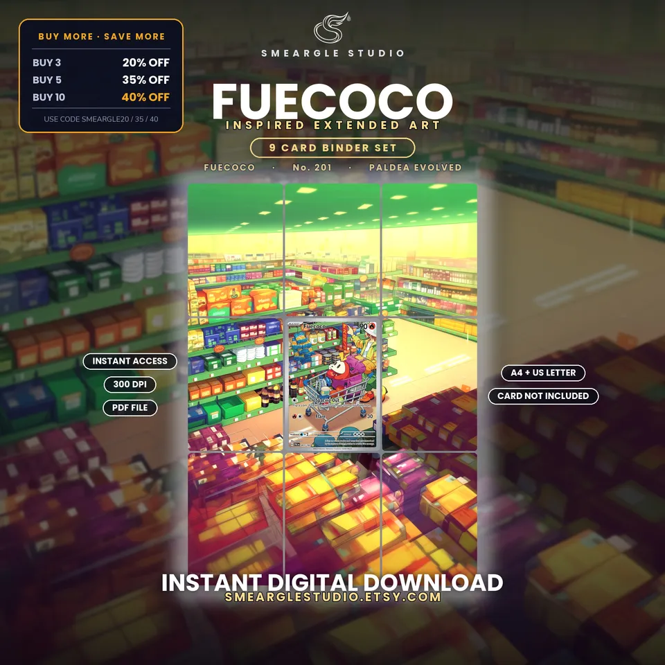 Fuecoco extended binder art