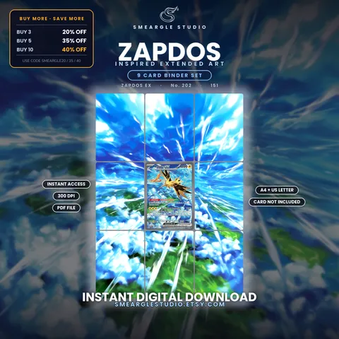 Zapdos ex extended binder art