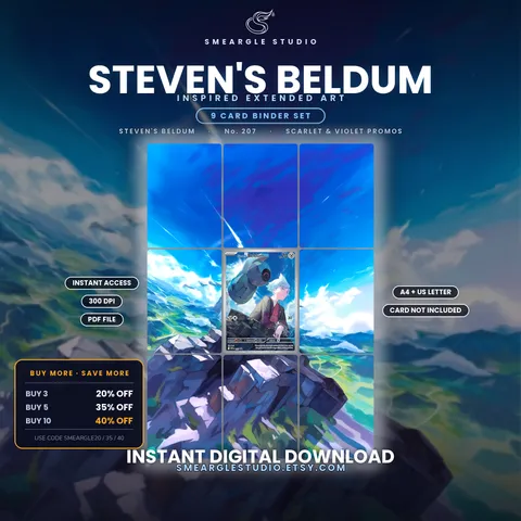 Steven's Beldum extended binder art
