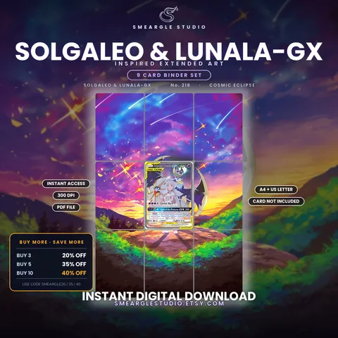 Solgaleo & Lunala-GX extended binder art