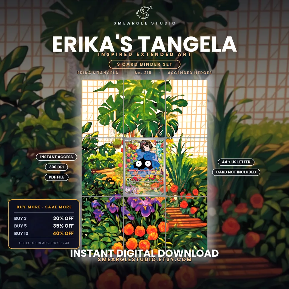 Erika's Tangela extended binder art