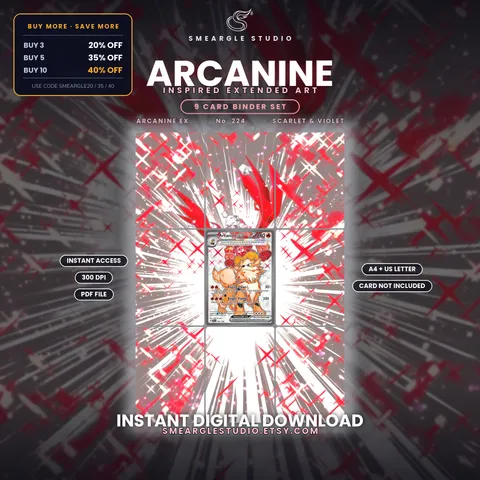 Arcanine ex extended binder art