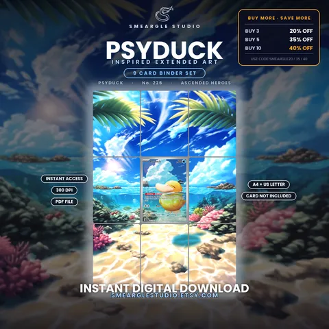 Psyduck extended binder art
