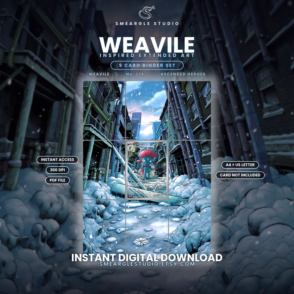 Weavile extended binder art