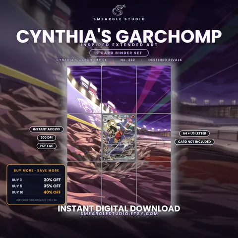 Cynthia's Garchomp ex extended binder art