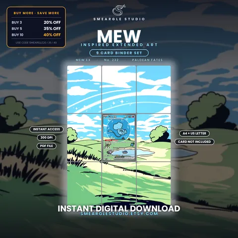 Mew ex extended binder art