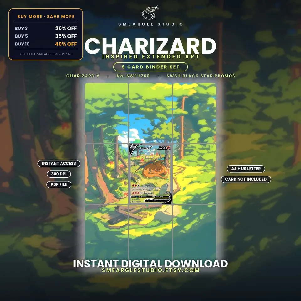 Charizard V extended binder art
