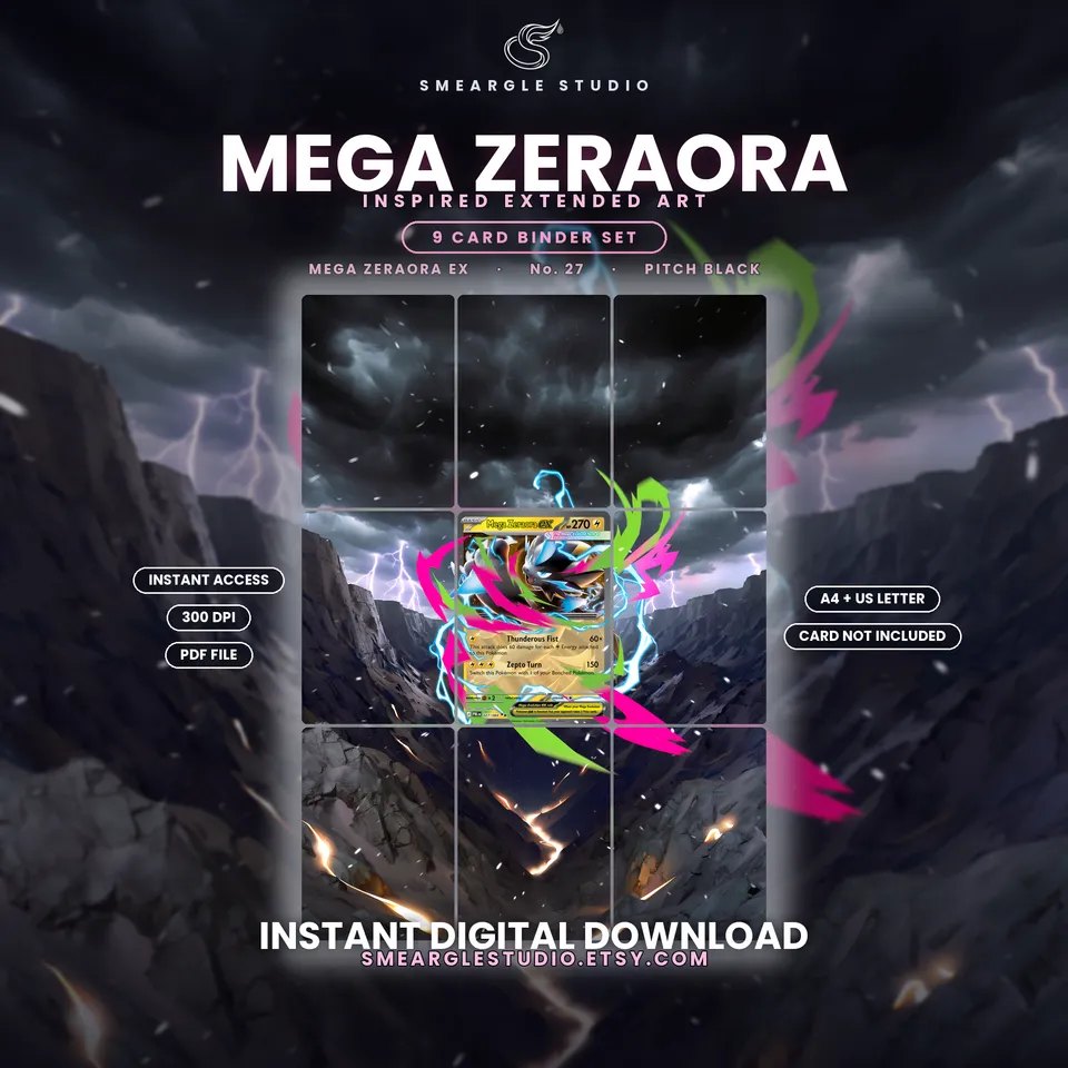 Mega Zeraora ex extended binder art