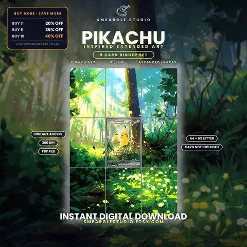 Pikachu ex binder art