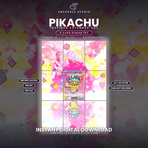 Pikachu ex extended binder art