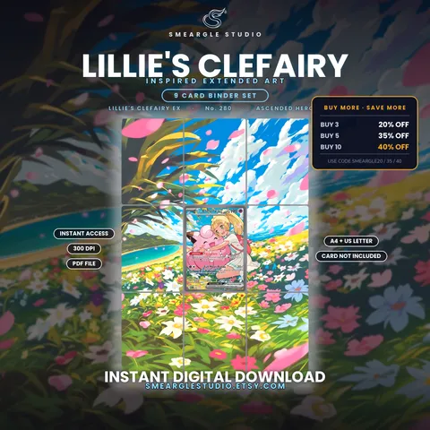 Lillie's Clefairy ex extended binder art