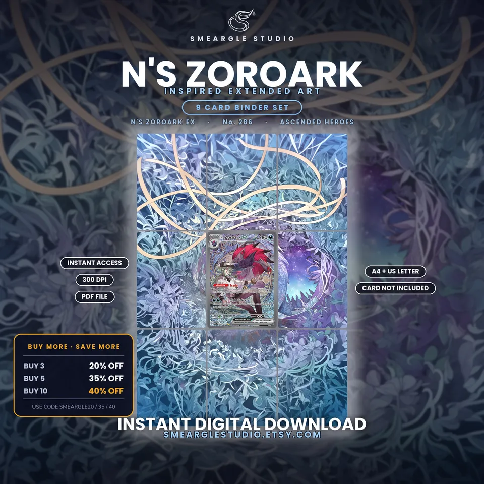 N's Zoroark ex extended binder art