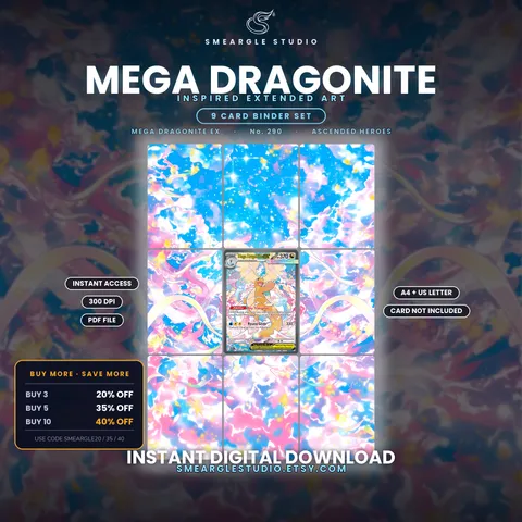 Mega Dragonite ex extended binder art