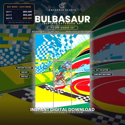 Bulbasaur extended binder art