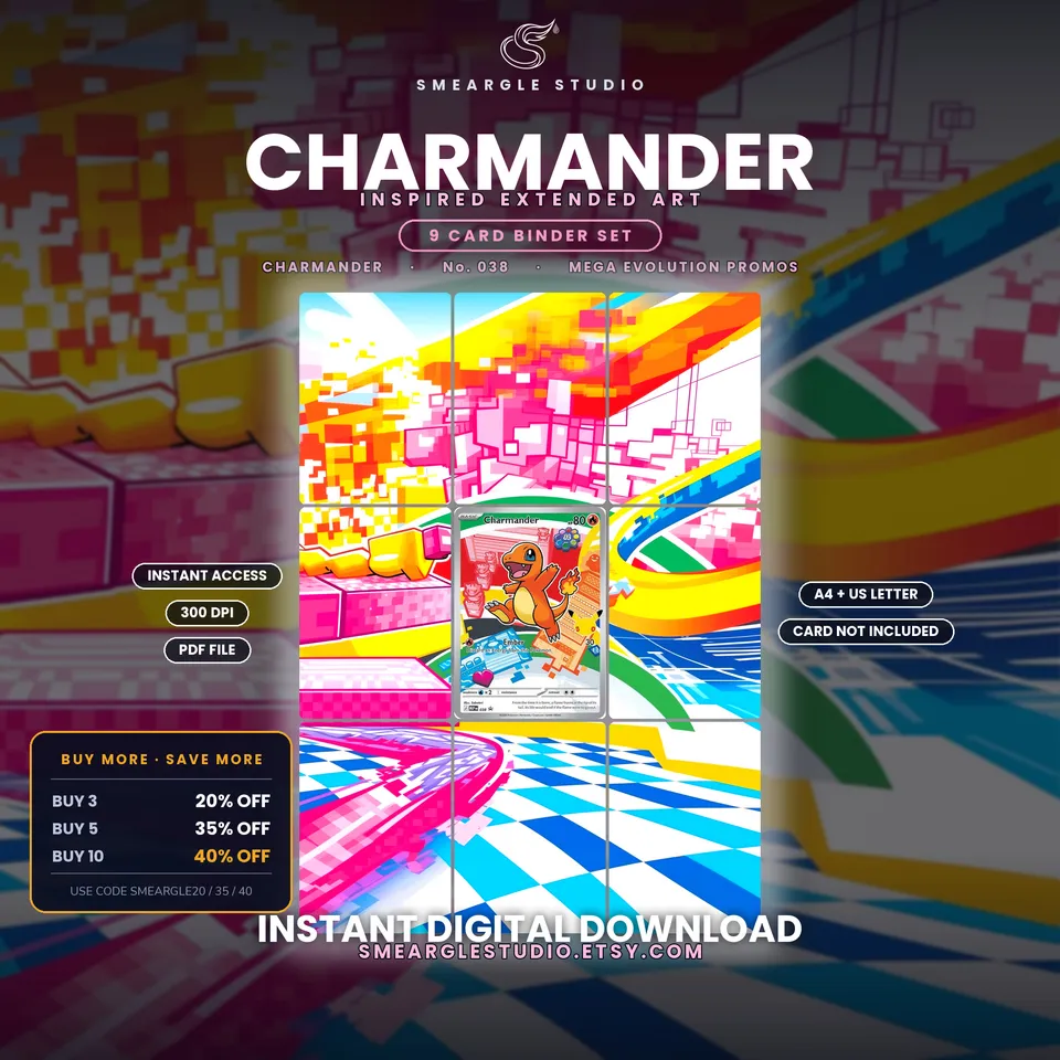Charmander extended binder art
